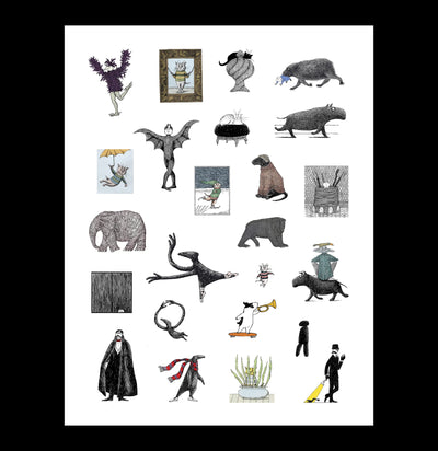 Edward Gorey Sticker Book-Stickers-Pomegranate-PaxtonGate