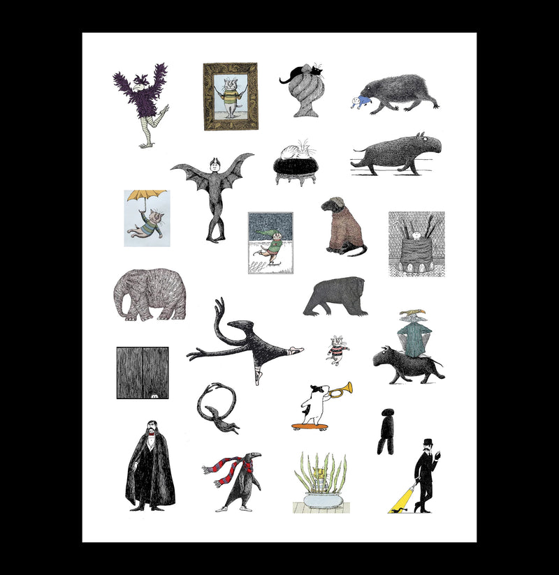 Edward Gorey Sticker Book-Stickers-Pomegranate-PaxtonGate