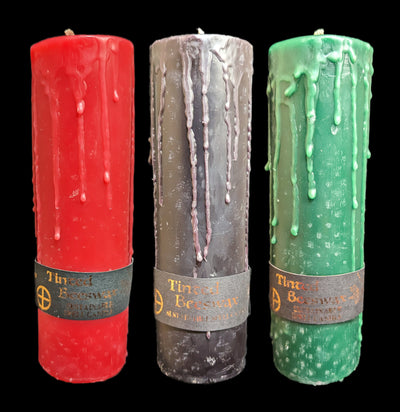 Dripped Beeswax Circular Pillar Ritual Candle-Candles-Keven Craft Ritual-PaxtonGate