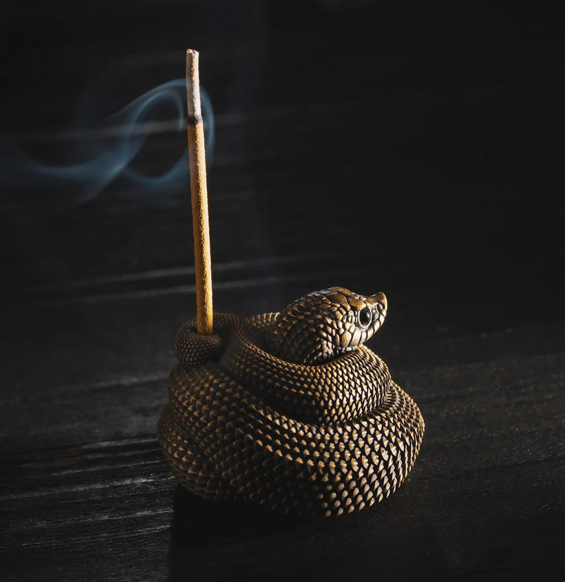 Brass Hognose Snake Incense Holder-Decor-Coppertist-PaxtonGate