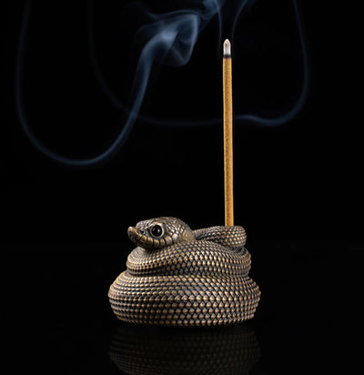 Brass Hognose Snake Incense Holder-Decor-Coppertist-PaxtonGate