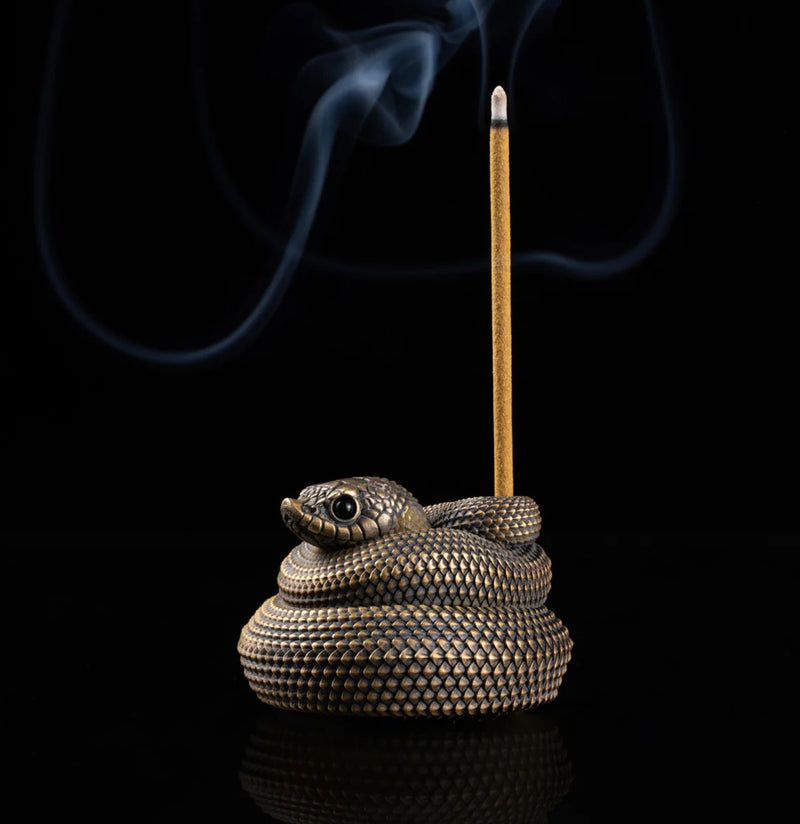 Brass Hognose Snake Incense Holder-Decor-Coppertist-PaxtonGate