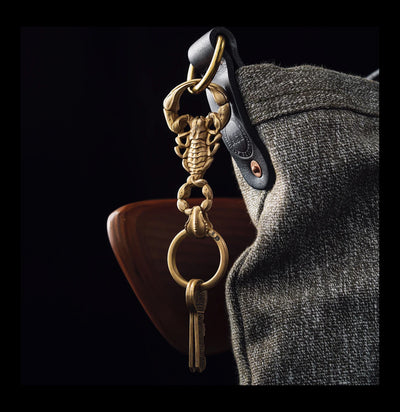 Brass Scorpion Keychain-Keychains-Coppertist-PaxtonGate