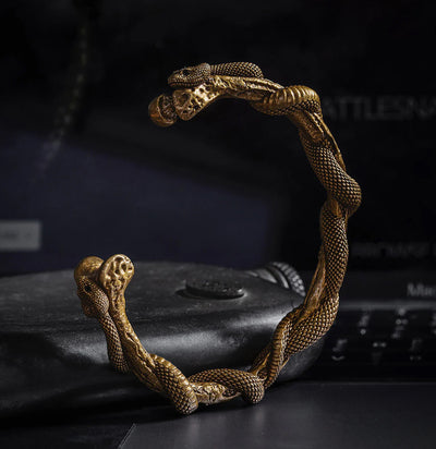 Brass Snake Cuff Bracelet-Bracelets-Coppertist-PaxtonGate