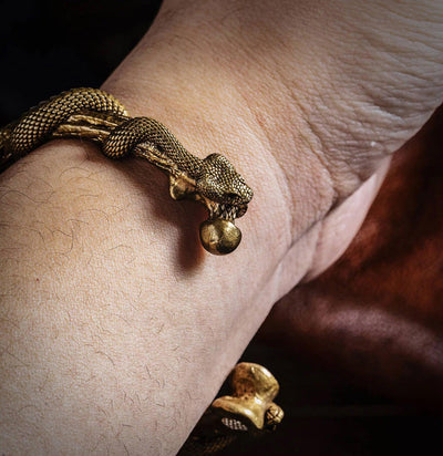 Brass Snake Cuff Bracelet-Bracelets-Coppertist-PaxtonGate