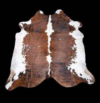 Brown and White Spotted Brazilian Cowhide-Taxidermy-Chesterfield-PaxtonGate