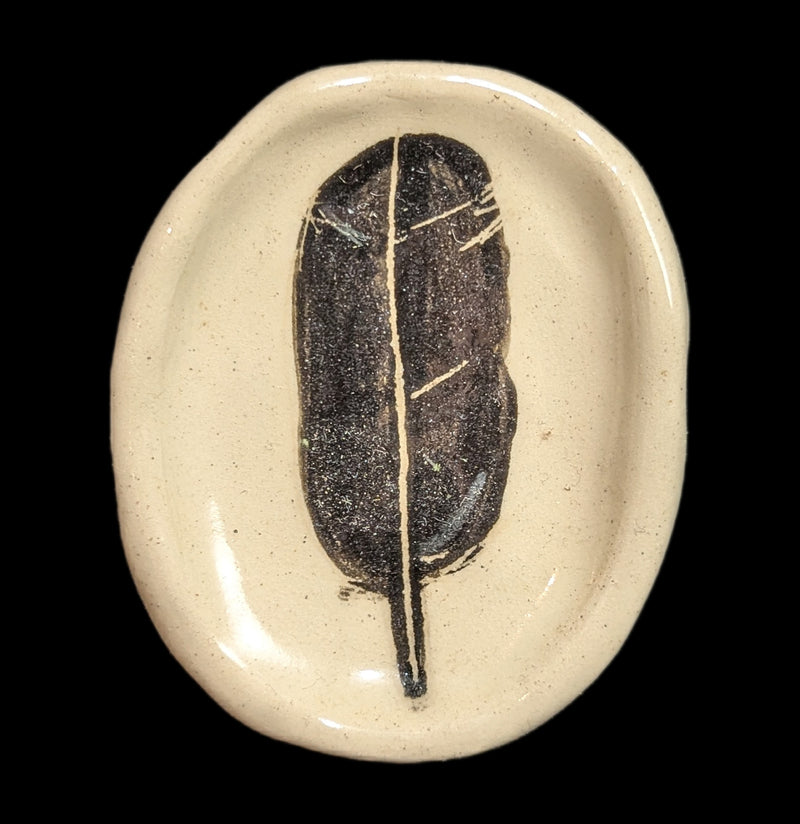 Ceramic Crow Feather Ritual Dish-Decor-Keven Craft Ritual-PaxtonGate