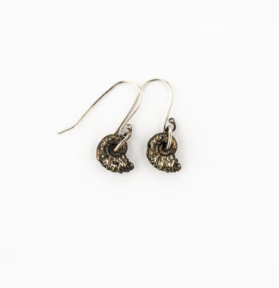 Ammonite Bronze Earrings-earring-Scavenger Gallery-PaxtonGate