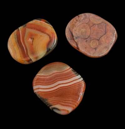 Banded Carnelian Flat Palm Stone-Minerals-Quasar Gems-PaxtonGate