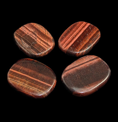 Red Tigers Eye Flat Palm Stone-Minerals-Quasar Gems-PaxtonGate