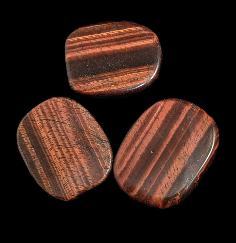 Red Tigers Eye Flat Palm Stone-Minerals-Quasar Gems-PaxtonGate