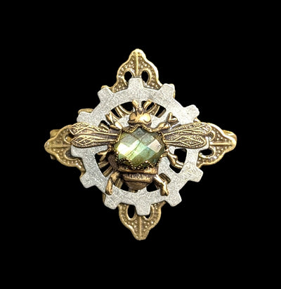 Labradorite Small Bee Hair Clip-Accessories-Joy Road-PaxtonGate