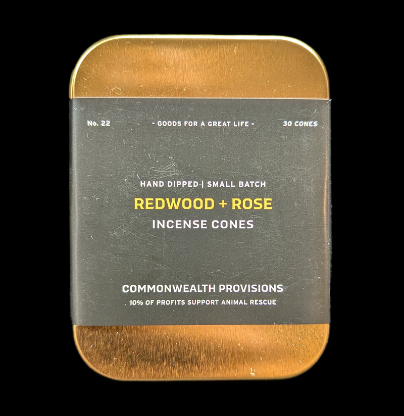 Redwood And Rose Incense Cones-Incense-Commonwealth Provisions-PaxtonGate