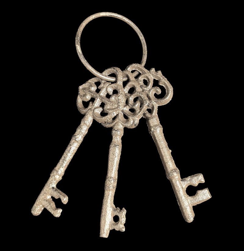 Three Skeleton Keys on a Jailer Ring-Accessories-Midwest Craft House-PaxtonGate
