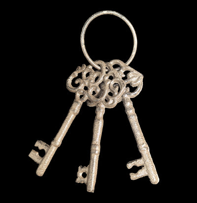 Three Skeleton Keys on a Jailer Ring-Accessories-Midwest Craft House-PaxtonGate