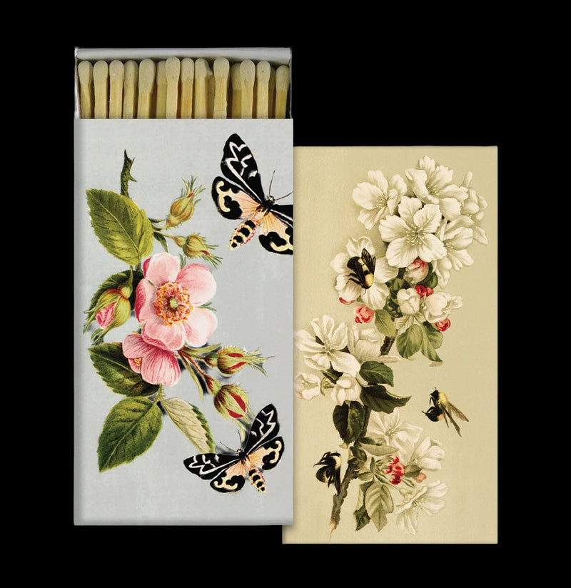 Insects and Floral Matches-Candles, Incense, & Matches-Hom Art-PaxtonGate