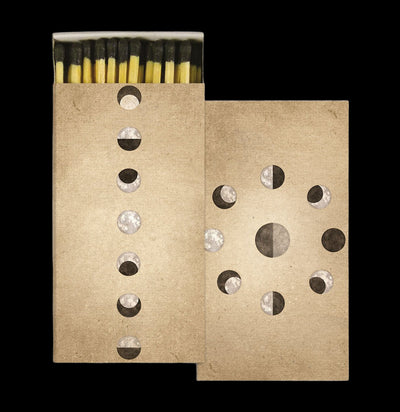Phases of the Moon Matches-Candles, Incense, & Matches-Hom Art-PaxtonGate