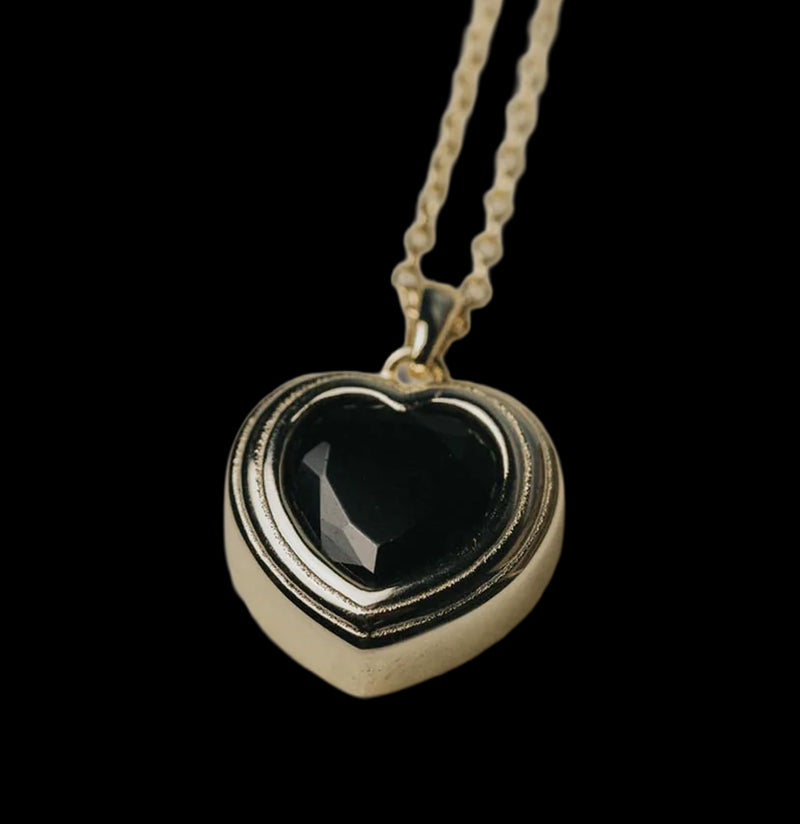 Dark Heart Necklace-Necklaces-Spitfire Girl-PaxtonGate