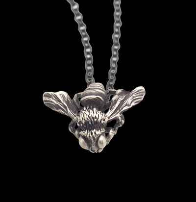 Sterling Silver Honey Bee Necklace-Necklaces-THEETH-PaxtonGate