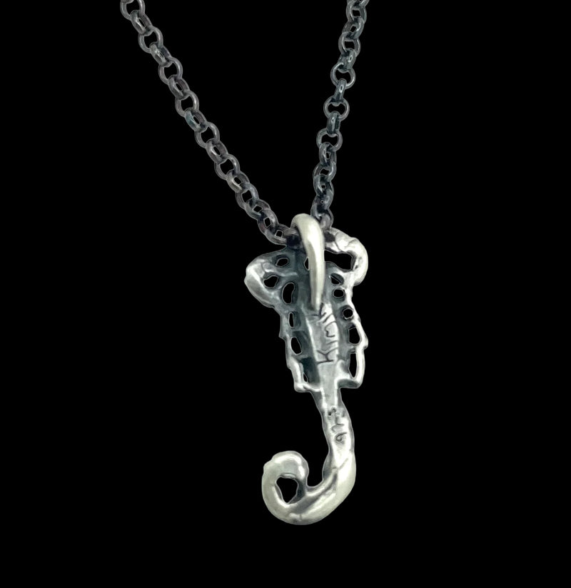 Sterling Silver Scorpion Charm Necklace-Necklaces-THEETH-PaxtonGate
