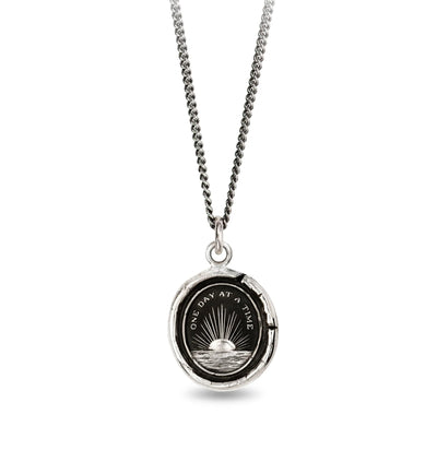 One Day at a Time Sterling Silver Talisman Necklace-Necklaces-Pyrrha-PaxtonGate