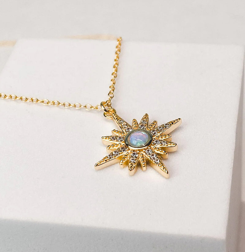 Aurora Star Necklace-Necklaces-Spitfire Girl-PaxtonGate