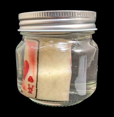 Ace of Hearts Tattoo on Pig Skin Wet Specimen-WetSpecimn-Blood Money Canvas-PaxtonGate