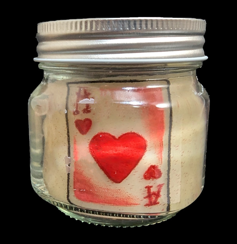 Ace of Hearts Tattoo on Pig Skin Wet Specimen-WetSpecimn-Blood Money Canvas-PaxtonGate