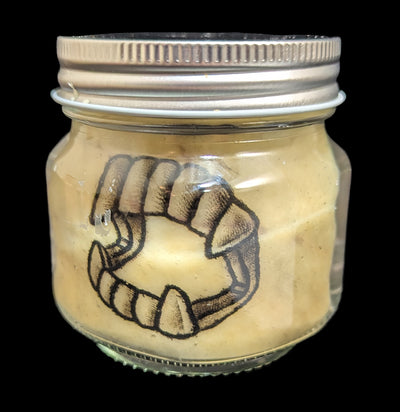 Vampire Fangs Tattoo on Pig Skin Wet Specimen-WetSpecimn-Blood Money Canvas-PaxtonGate
