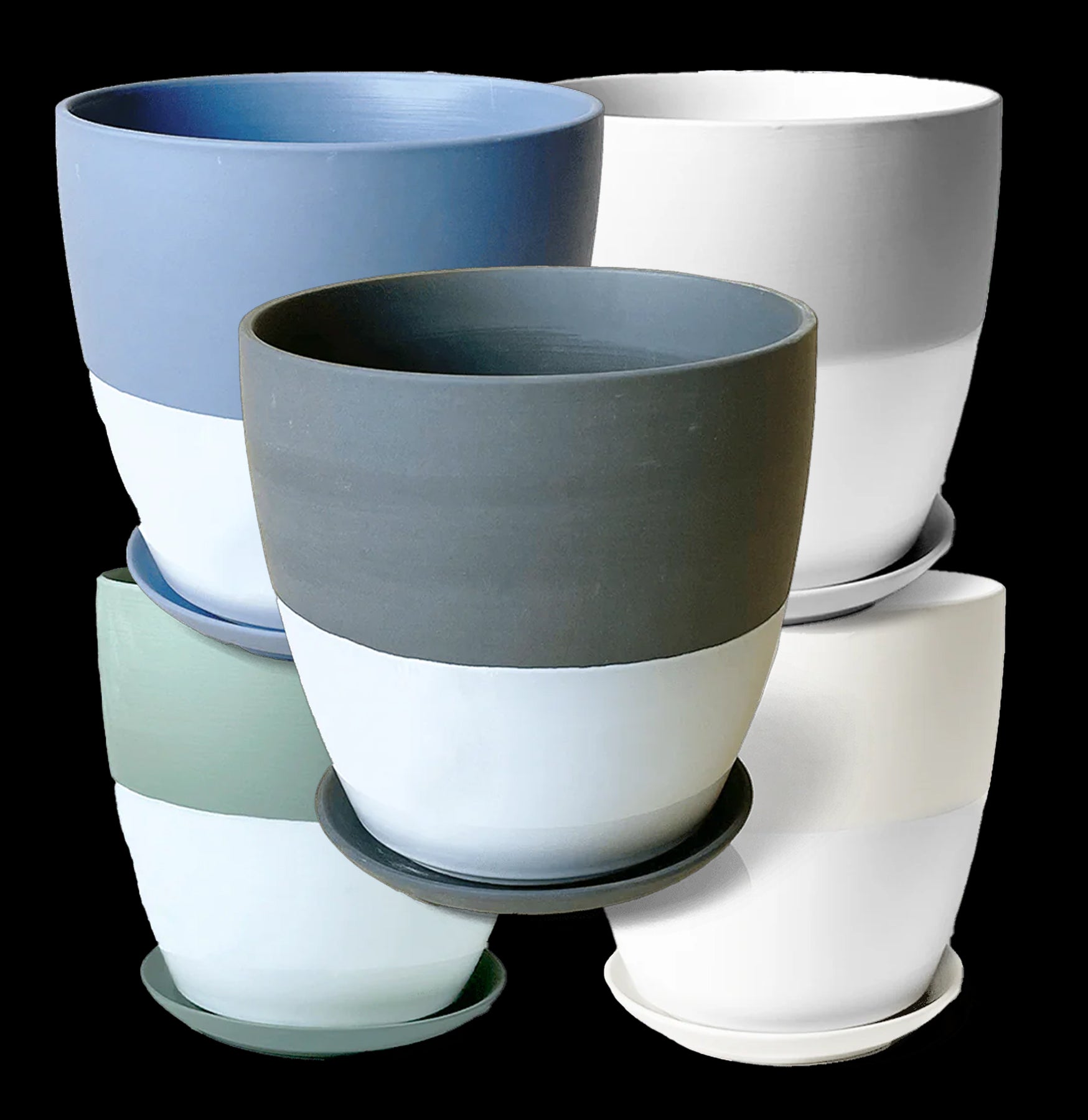 Dyad Porcelain Indoor Plant Pot With Saucer 5 inches – Paxton Gate