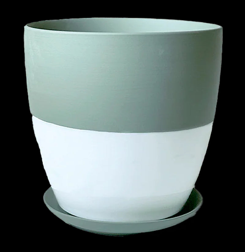 white indoor plant pot with saucer Dyad Porcelain Indoor Plant Pot With Saucer 5 inches For Sale
