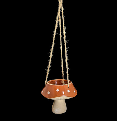 Hanging Ceramic Mushroom Planter-Pots&Mntg-Evergreen Enterprises-PaxtonGate