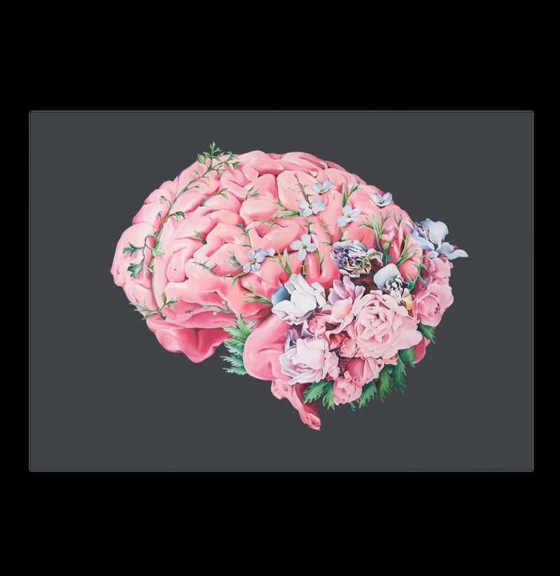 Floral Brain Flower Anatomy Art Print-Prints-Trisha Thompson Adams-PaxtonGate