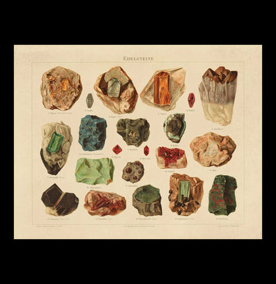 Vintage Natural History Minerals Print-Prints-Curious Prints-PaxtonGate