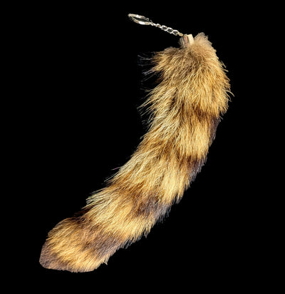 Raccoon Tail Keychain-Keychains-Black Bear Haversack-PaxtonGate