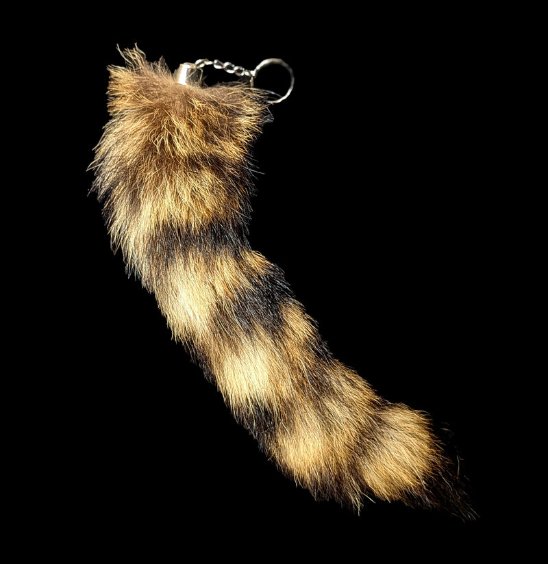 Raccoon Tail Keychain-Keychains-Black Bear Haversack-PaxtonGate