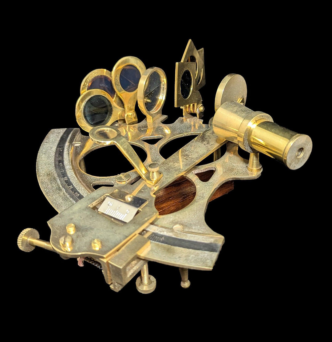 Brass Sextant in Wood Case For Sale | Paxton Gate