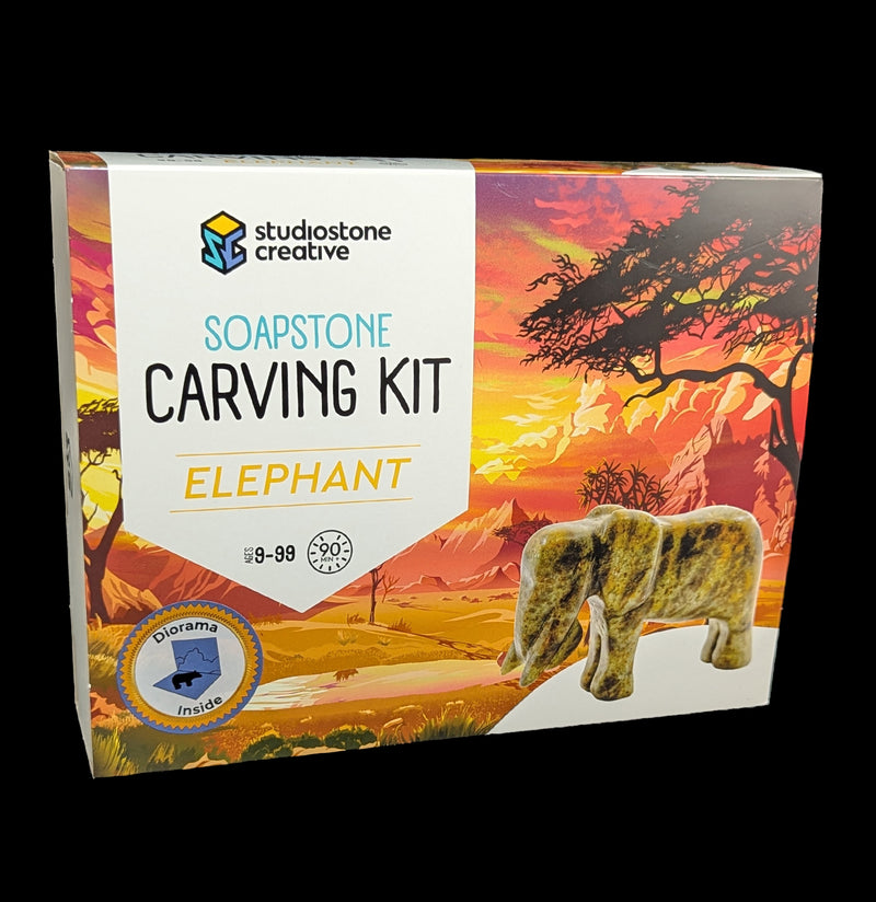 Soapstone Elephant Carving Kit-Toys-Studiostone Creative-PaxtonGate