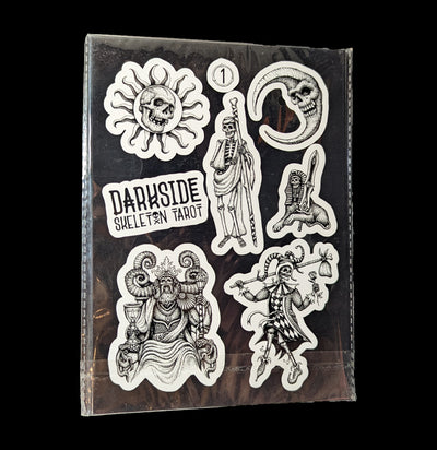 Darkside Skeleton Tarot Sticker Pack-Stickers-Da Brigh Tarot-PaxtonGate