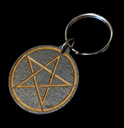 Pentagram Wooden Keychain-Keychains-Most Amazing-PaxtonGate