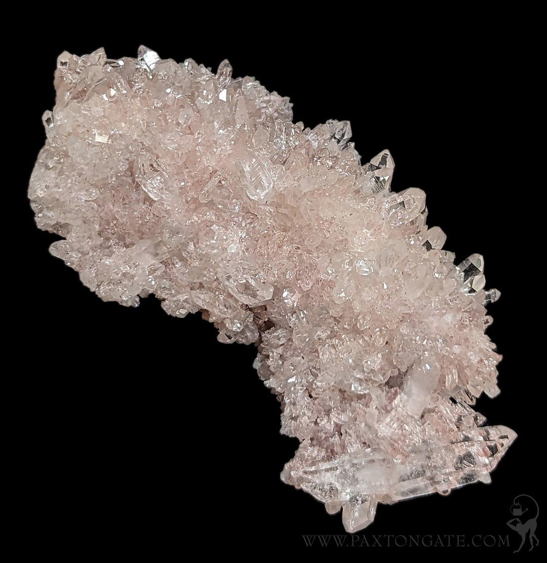 no.0182 菱形のガーネットとcrystal pillar Pink Lemurian Quartz Crystal Cluster For Sale | Paxton Gate