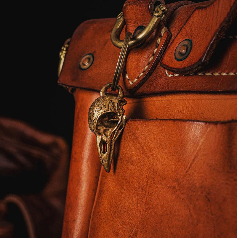 Raven Skull Pendant with Keyring - Paxton Gate