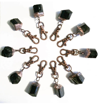 Raw Black Tourmaline Keychain - Paxton Gate