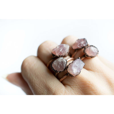 Rose Quartz Copper Ring - Paxton Gate