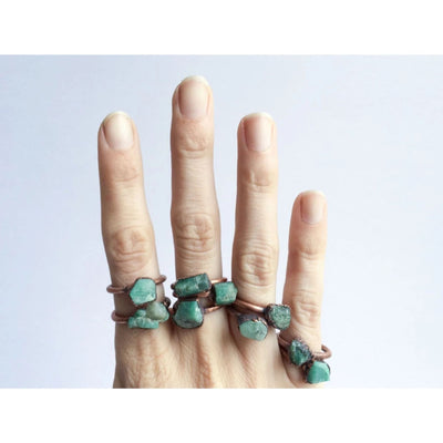 Rough Emerald Crystal Ring - Paxton Gate