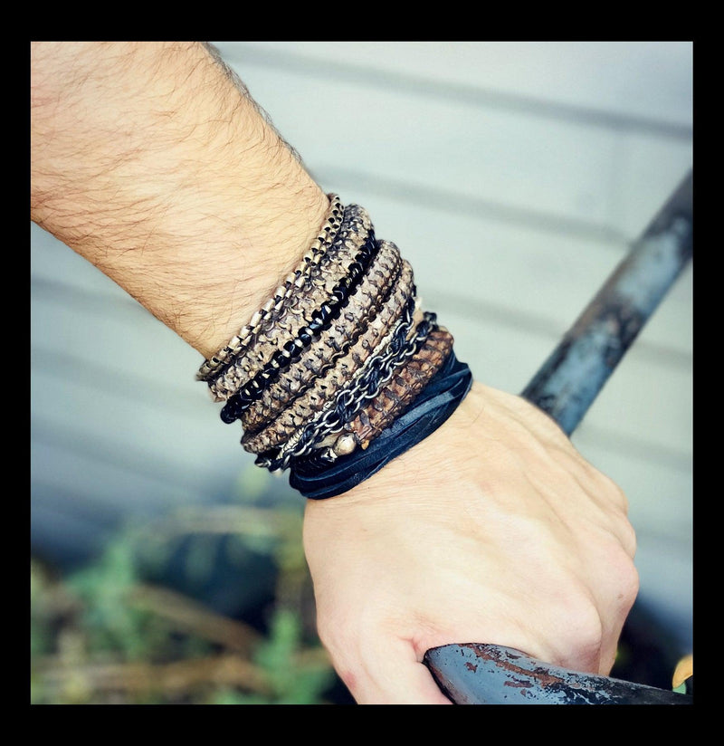 Snake Vertebrae Bracelet-Bracelets-Astali-PaxtonGate