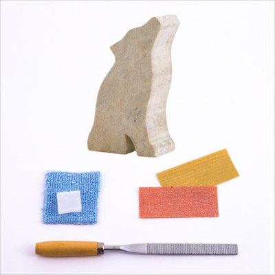 Soapstone Wolf Carving Kit - Paxton Gate