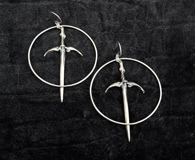 Sorcerer sword Hoop Earrings - Paxton Gate