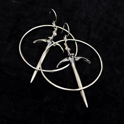 Sorcerer sword Hoop Earrings - Paxton Gate