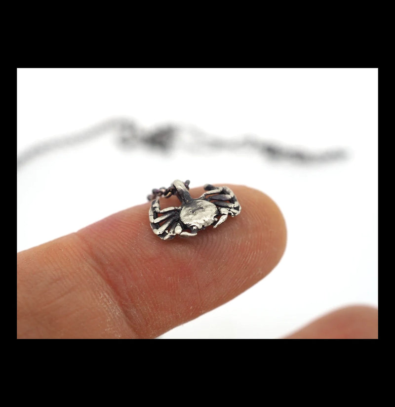 Sterling Silver Crab Necklace - Paxton Gate